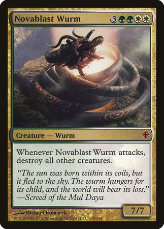 Novablast Wurm [Worldwake] | Tabernacle Games