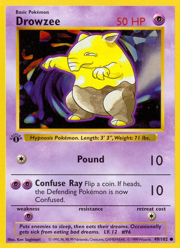 Drowzee (49/102) (Shadowless) [Base Set 1st Edition] | Tabernacle Games