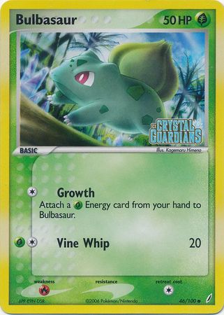 Bulbasaur (46/100) (Stamped) [EX: Crystal Guardians] | Tabernacle Games