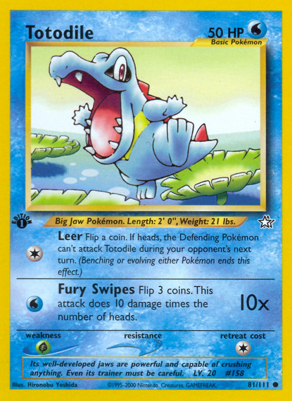 Totodile (81/111) [Neo Genesis 1st Edition] | Tabernacle Games