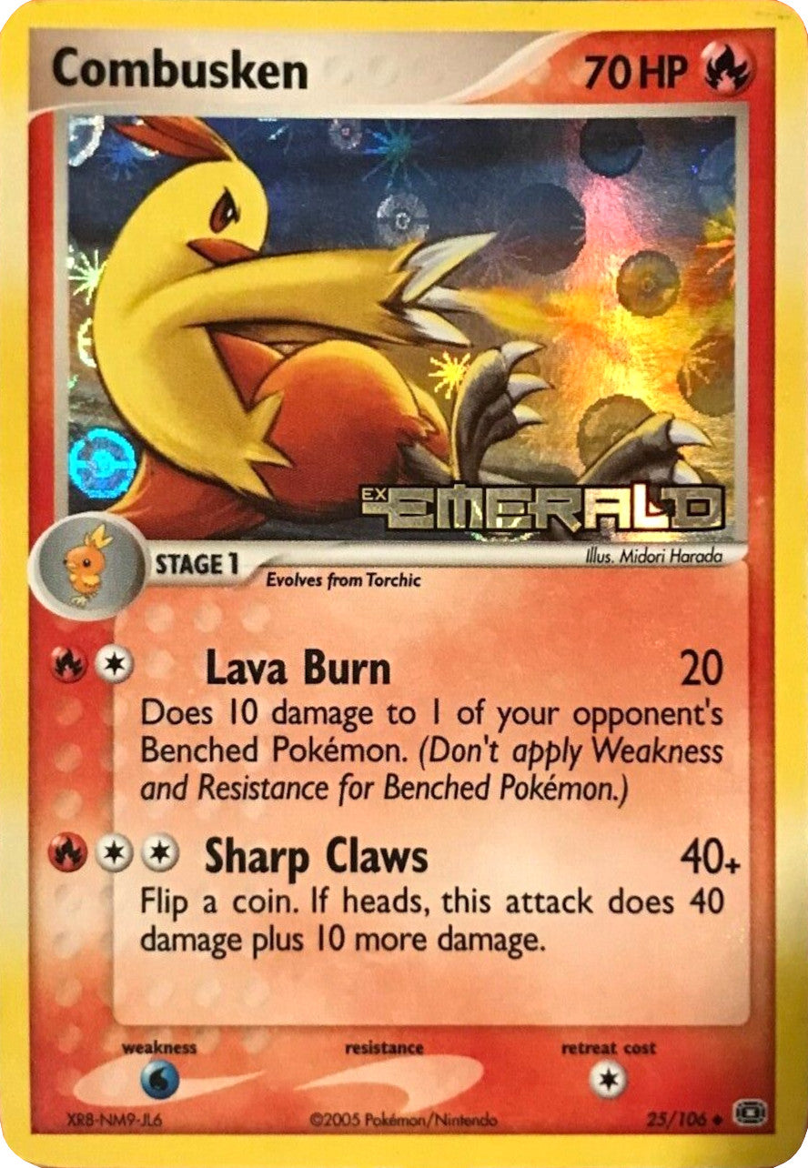 Combusken (25/106) (Stamped) [EX: Emerald] | Tabernacle Games