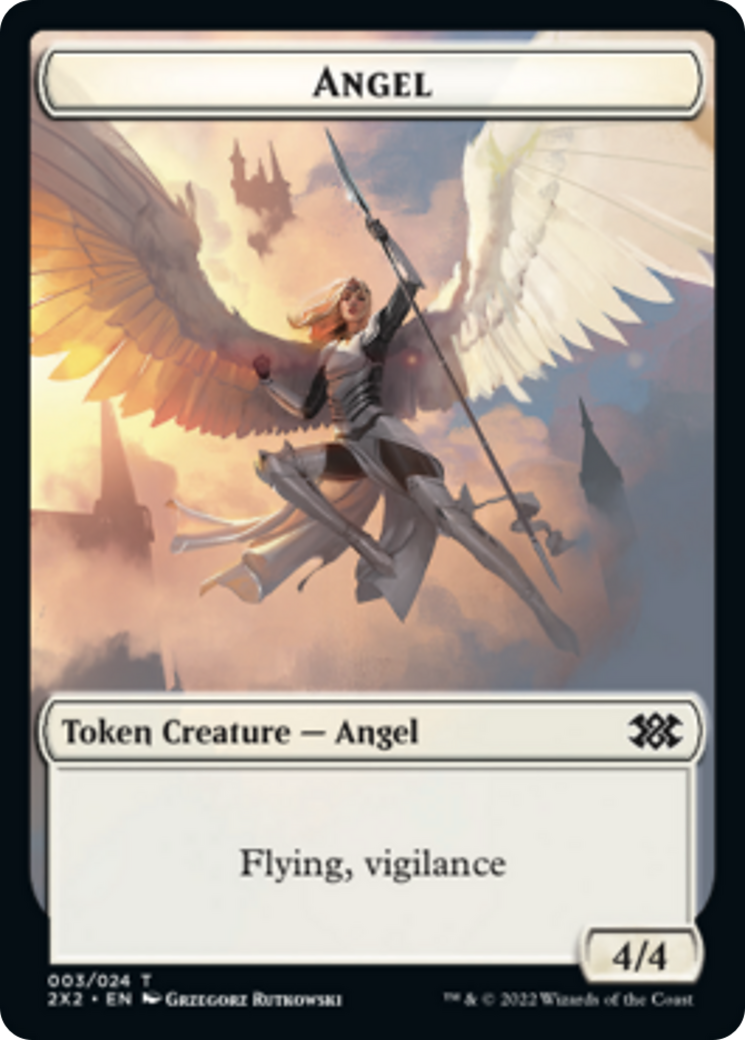 Elemental // Angel Double-sided Token [Double Masters 2022 Tokens] | Tabernacle Games
