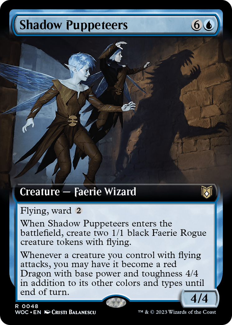 Shadow Puppeteers (Extended Art) [Wilds of Eldraine Commander] | Tabernacle Games