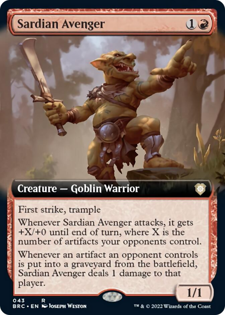 Sardian Avenger (Extended Art) [The Brothers' War Commander] | Tabernacle Games