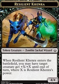 Resilient Khenra // Cat Double-sided Token [Hour of Devastation Tokens] | Tabernacle Games