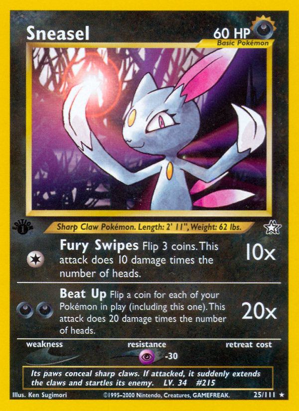 Sneasel (25/111) [Neo Genesis 1st Edition] | Tabernacle Games