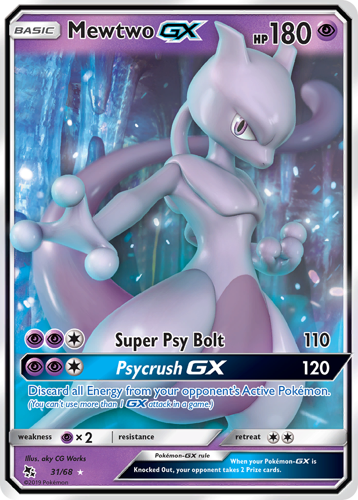 Mewtwo GX (31/68) [Sun & Moon: Hidden Fates] | Tabernacle Games