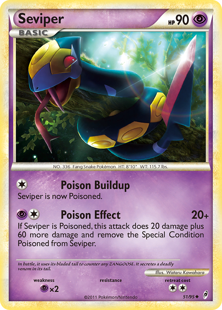 Seviper (51/95) [HeartGold & SoulSilver: Call of Legends] | Tabernacle Games