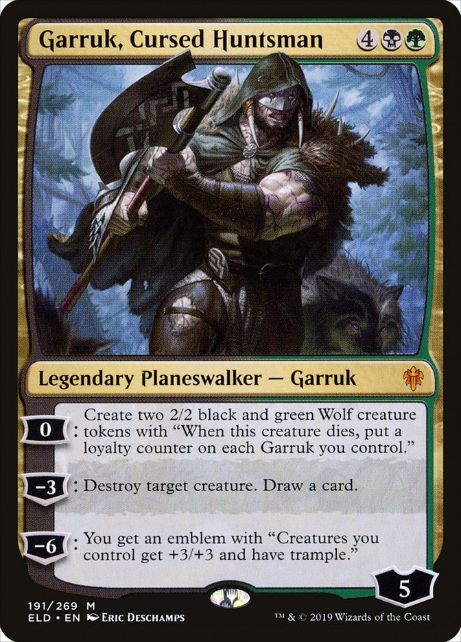 Garruk, Cursed Huntsman [Throne of Eldraine] | Tabernacle Games