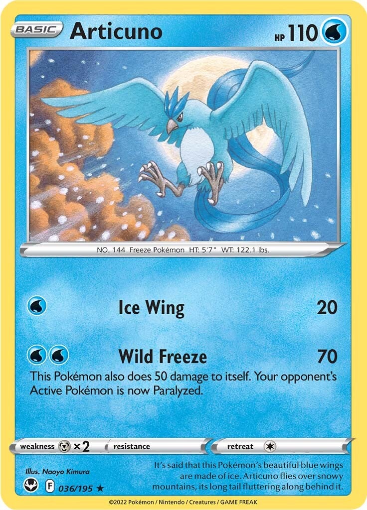 Articuno (036/195) [Sword & Shield: Silver Tempest] | Tabernacle Games