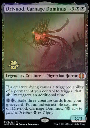 Drivnod, Carnage Dominus [Phyrexia: All Will Be One Prerelease Promos] | Tabernacle Games