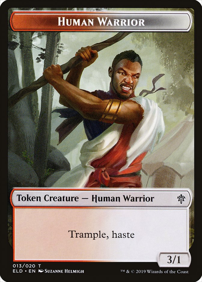 Human Warrior [Throne of Eldraine Tokens] | Tabernacle Games