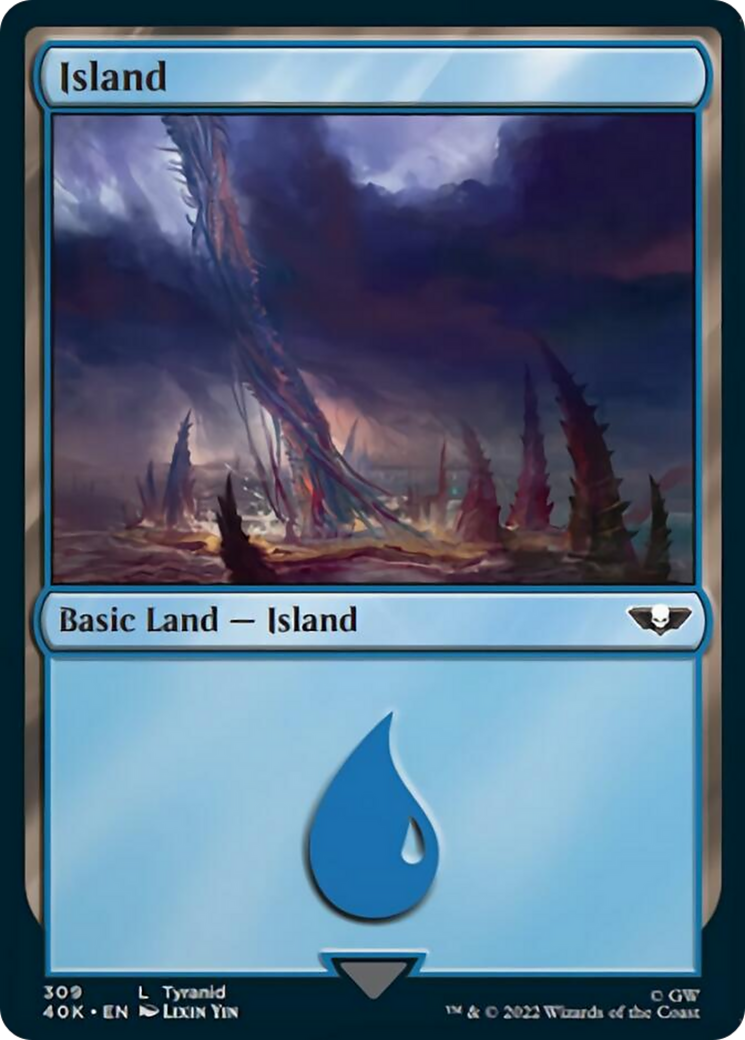 Island (309) (Surge Foil) [Universes Beyond: Warhammer 40,000] | Tabernacle Games