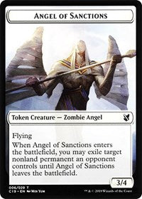 Angel of Sanctions // Horror Double-sided Token [Commander 2019 Tokens] | Tabernacle Games