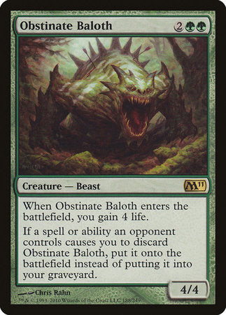 Obstinate Baloth [Magic 2011] | Tabernacle Games