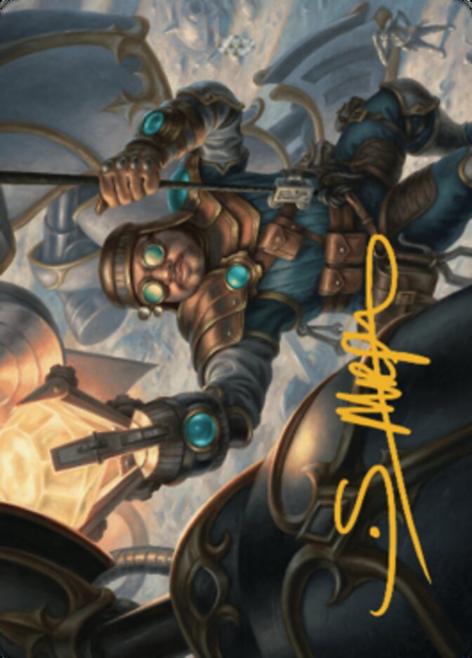 Powerstone Engineer Art Card (Gold-Stamped Signature) [The Brothers' War Art Series] | Tabernacle Games