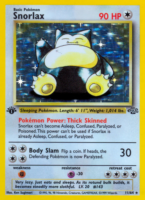 Snorlax (11/64) [Jungle 1st Edition] | Tabernacle Games