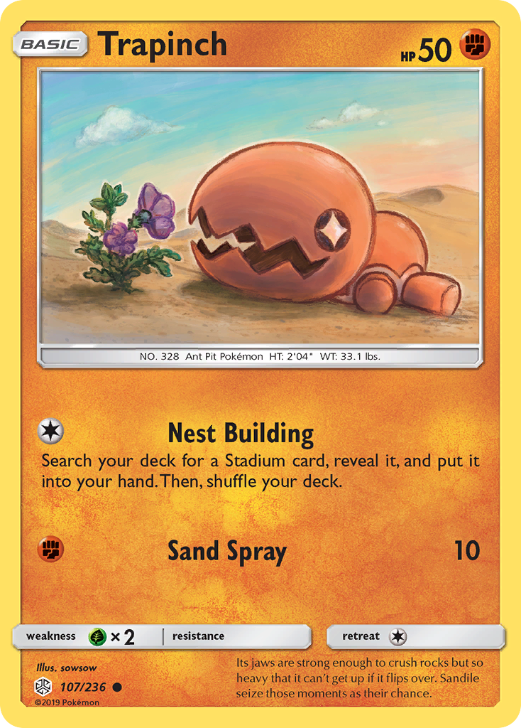 Trapinch (107/236) [Sun & Moon: Cosmic Eclipse] | Tabernacle Games