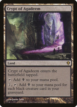 Crypt of Agadeem [Zendikar] | Tabernacle Games