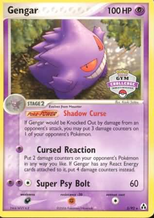 Gengar (5/92) (Gym Challenge) [EX: Legend Maker] | Tabernacle Games
