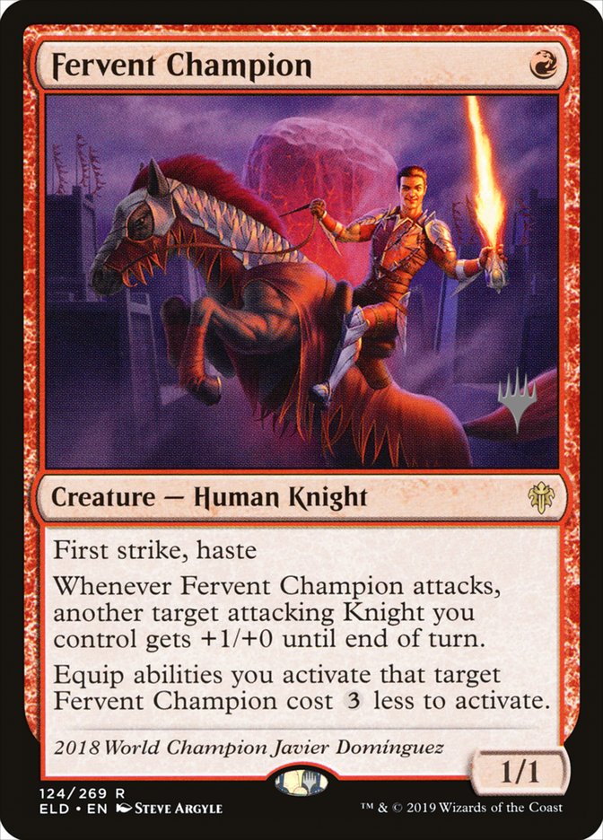 Fervent Champion (Promo Pack) [Throne of Eldraine Promos] | Tabernacle Games