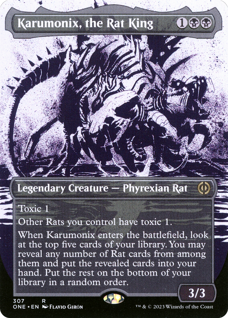 Karumonix, the Rat King (Borderless Ichor) [Phyrexia: All Will Be One] | Tabernacle Games