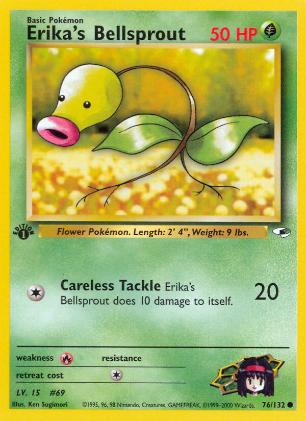 Erika's Bellsprout (76/132) [Gym Heroes 1st Edition] | Tabernacle Games