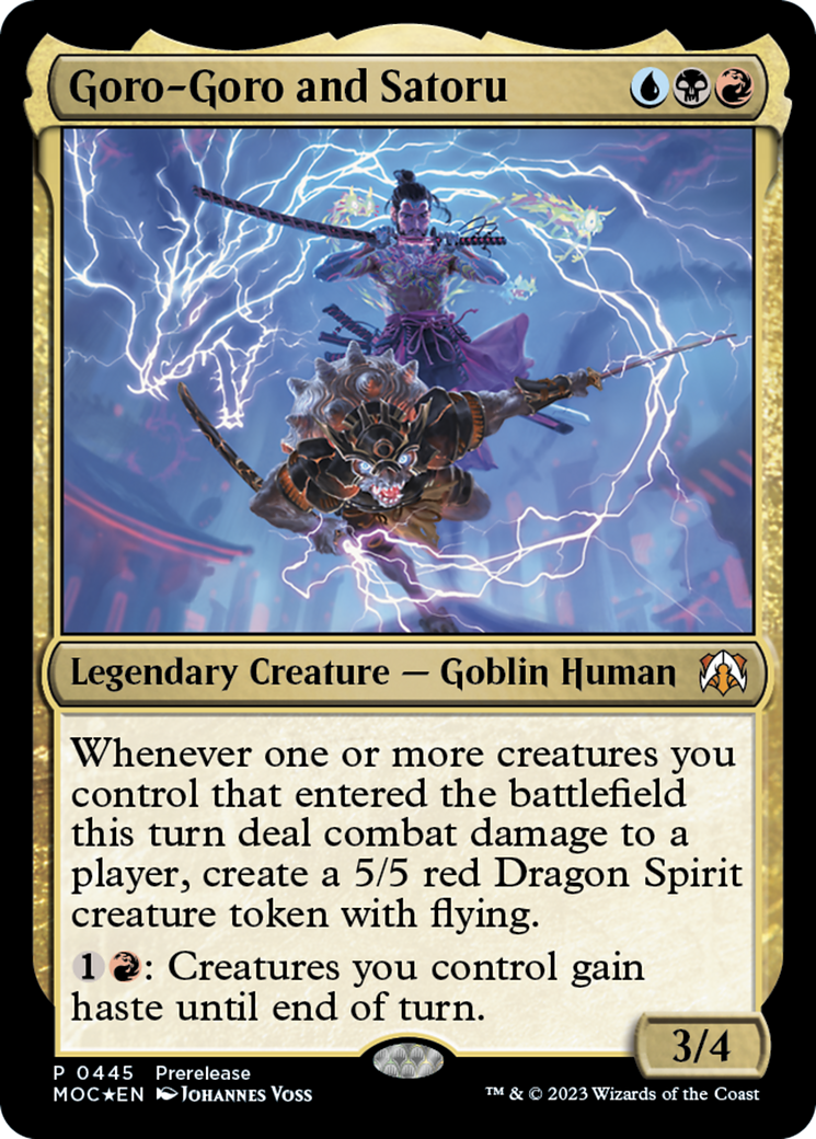 Goro-Goro and Satoru [March of the Machine Commander Prerelease Promos] | Tabernacle Games