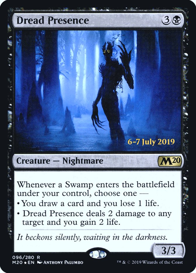 Dread Presence  [Core Set 2020 Prerelease Promos] | Tabernacle Games