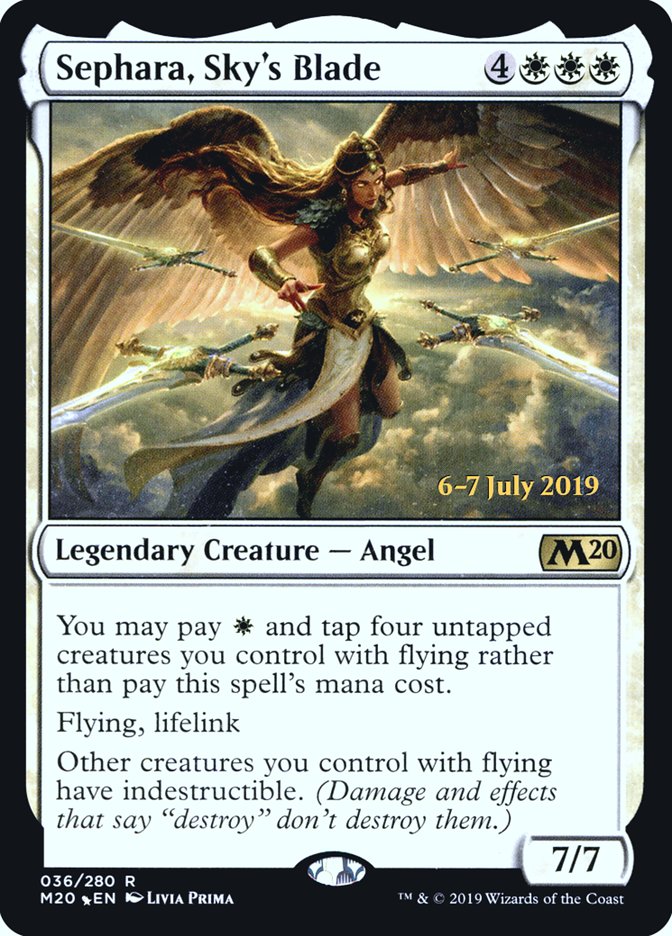 Sephara, Sky's Blade  [Core Set 2020 Prerelease Promos] | Tabernacle Games