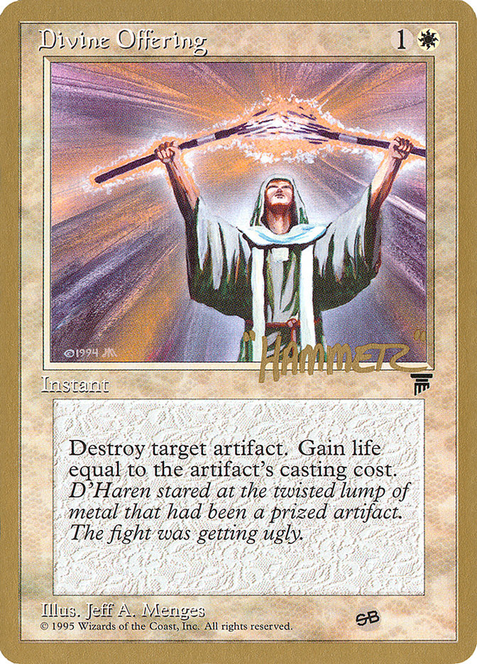 Divine Offering (Shawn "Hammer" Regnier) (SB) [Pro Tour Collector Set] | Tabernacle Games