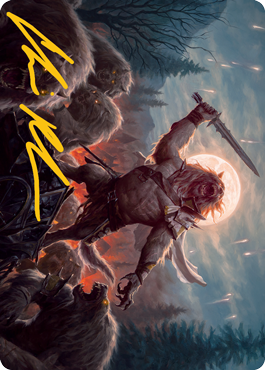 Tovolar, the Midnight Scourge 1 Art Card (Gold-Stamped Signature) [Innistrad: Midnight Hunt Art Series] | Tabernacle Games
