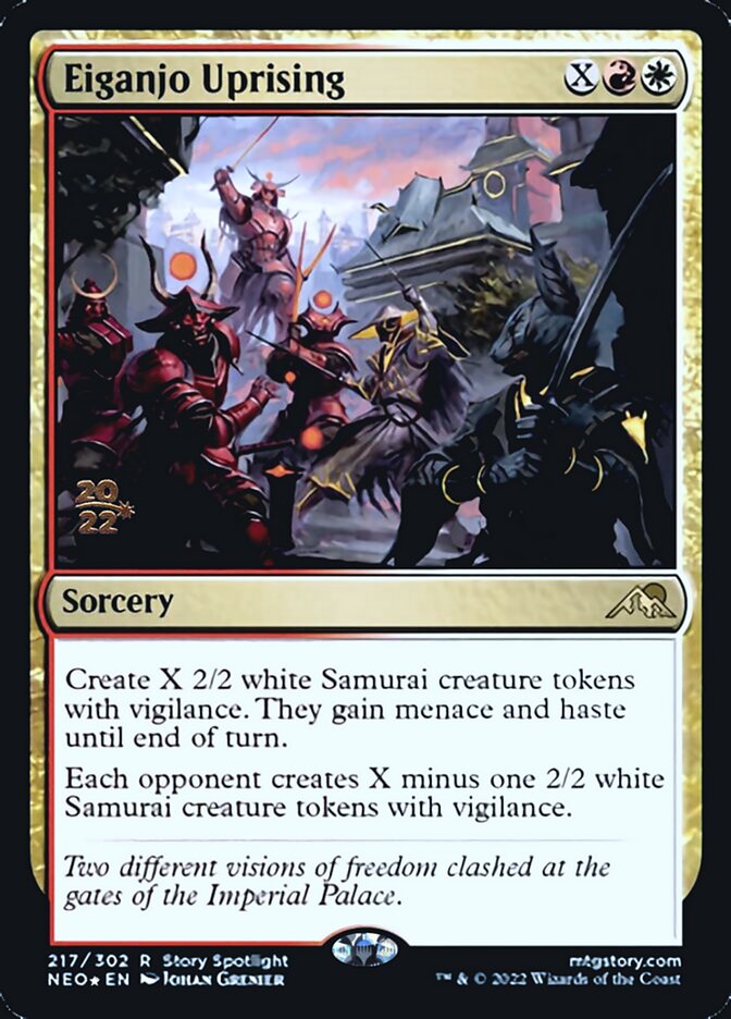 Eiganjo Uprising [Kamigawa: Neon Dynasty Prerelease Promos] | Tabernacle Games