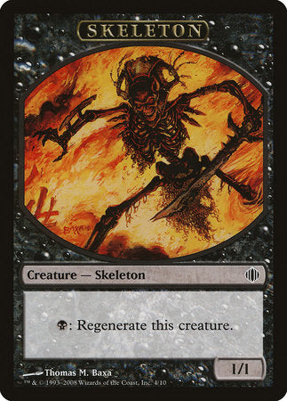 Skeleton Token [Shards of Alara Tokens] | Tabernacle Games