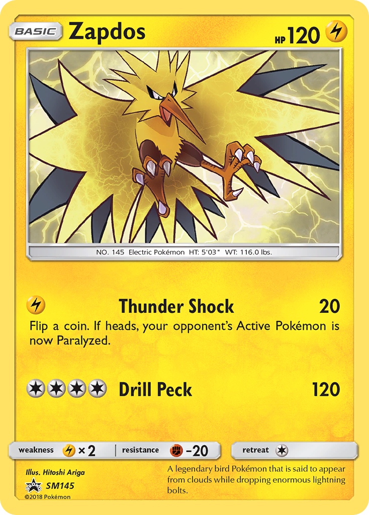 Zapdos (SM145) [Sun & Moon: Black Star Promos] | Tabernacle Games