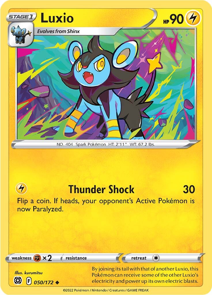 Luxio (050/172) [Sword & Shield: Brilliant Stars] | Tabernacle Games