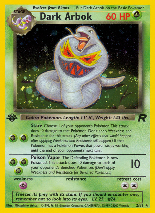 Dark Arbok (2/82) [Team Rocket 1st Edition] | Tabernacle Games