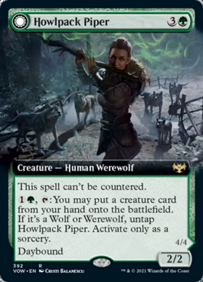 Howlpack Piper // Wildsong Howler (Extended) [Innistrad: Crimson Vow] | Tabernacle Games