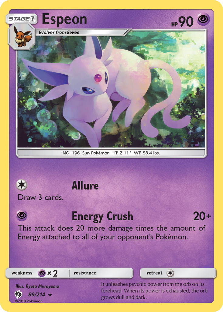 Espeon (89/214) [Sun & Moon: Lost Thunder] | Tabernacle Games