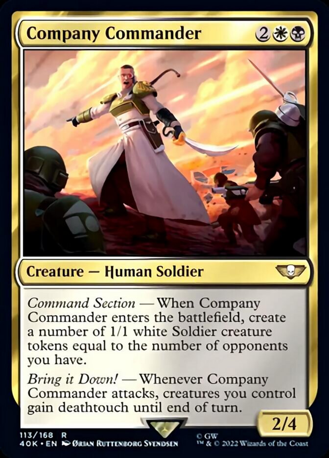 Company Commander (Surge Foil) [Universes Beyond: Warhammer 40,000] | Tabernacle Games