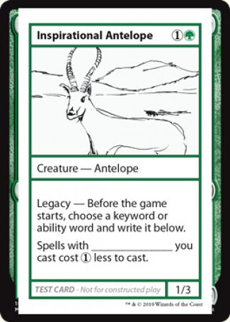 Inspirational Antelope (2021 Edition) [Mystery Booster Playtest Cards] | Tabernacle Games