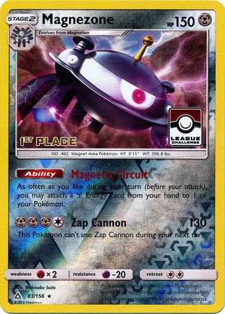 Magnezone (83/156) (League Promo 1st Place) [Sun & Moon: Ultra Prism] | Tabernacle Games