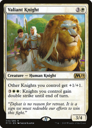 Valiant Knight [Core Set 2019] | Tabernacle Games