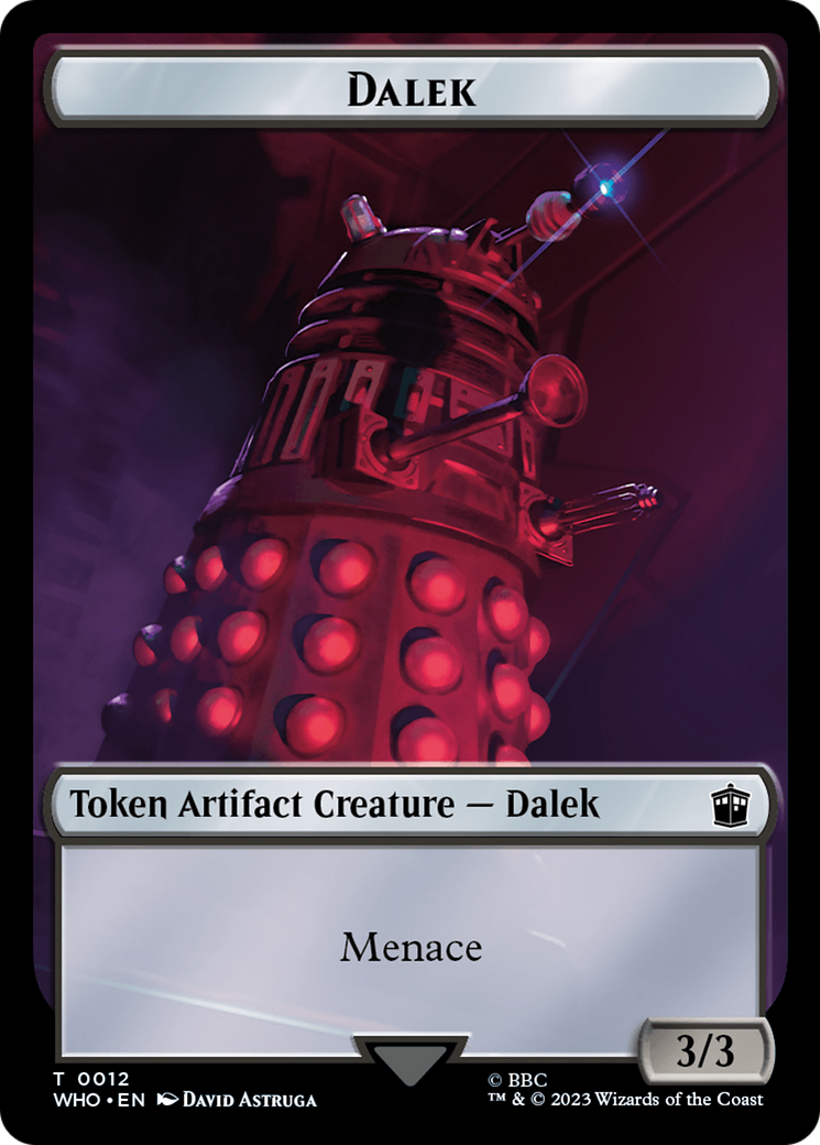 Dalek // Food (0025) Double-Sided Token [Doctor Who Tokens] | Tabernacle Games