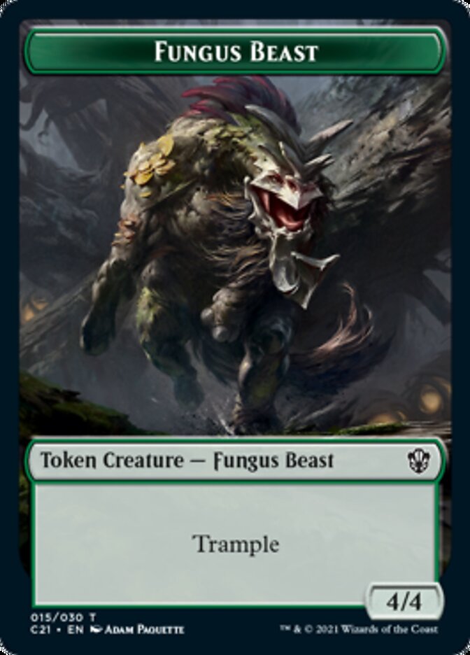 Demon // Fungus Beast Token [Commander 2021 Tokens] | Tabernacle Games