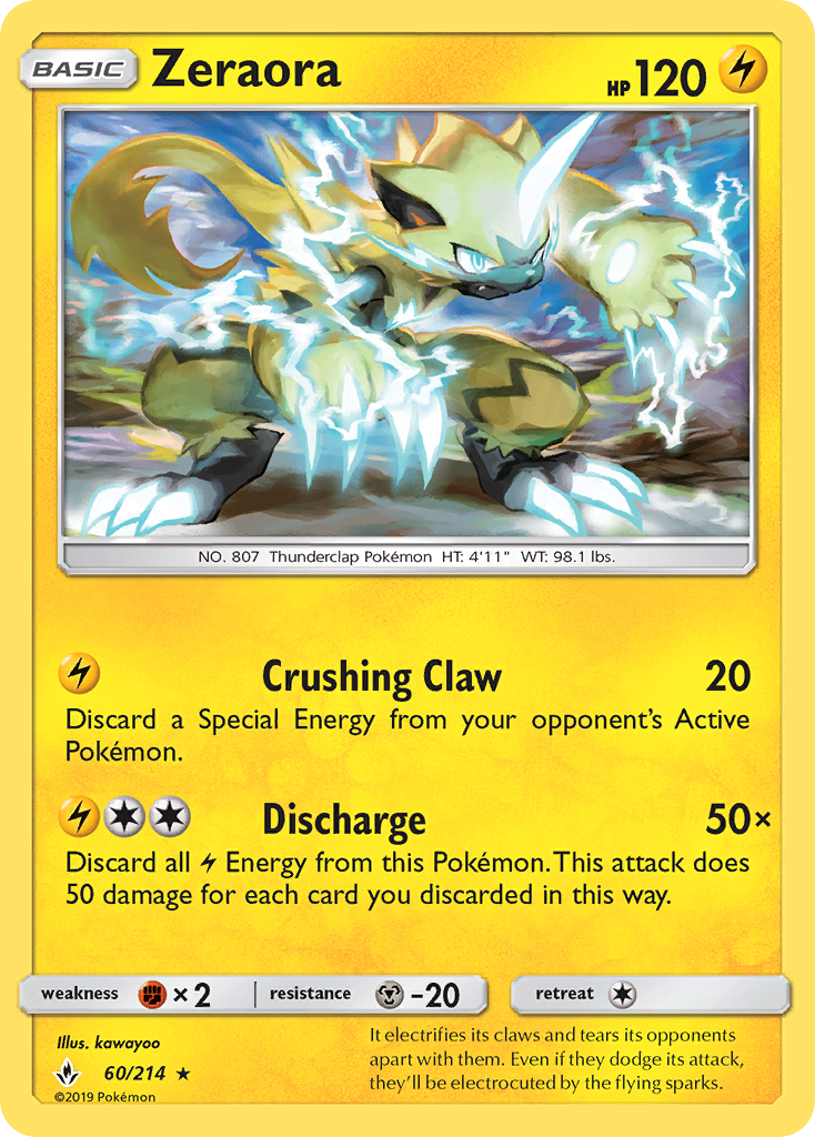 Zeraora (60/214) [Sun & Moon: Unbroken Bonds] | Tabernacle Games