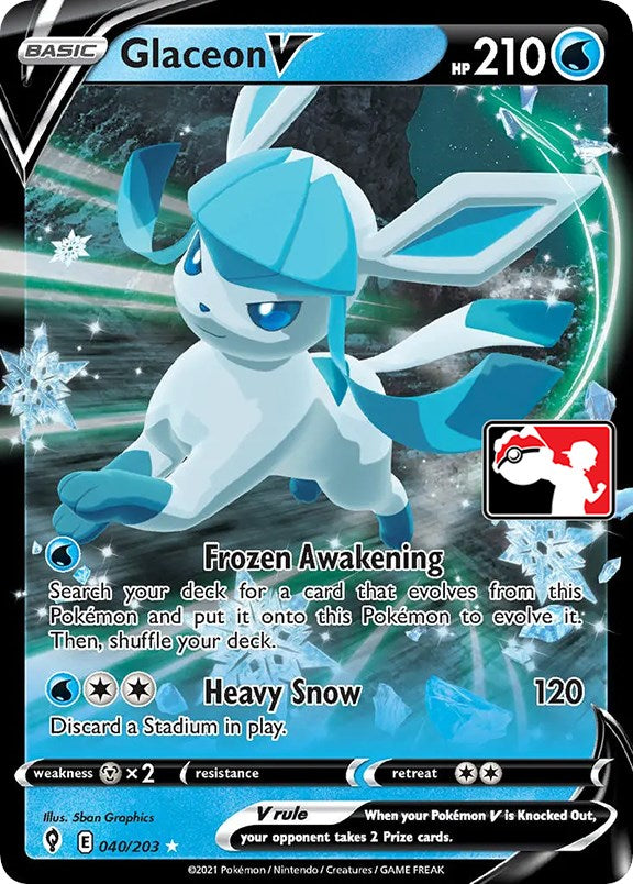 Glaceon V (040/203) [Prize Pack Series One] | Tabernacle Games