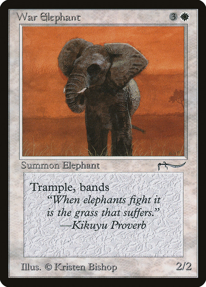 War Elephant (Dark Mana Cost) [Arabian Nights] | Tabernacle Games