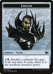 Ob Nixilis of the Black Oath Emblem // Zombie (016/036) Double-sided Token [Commander 2014 Tokens] | Tabernacle Games