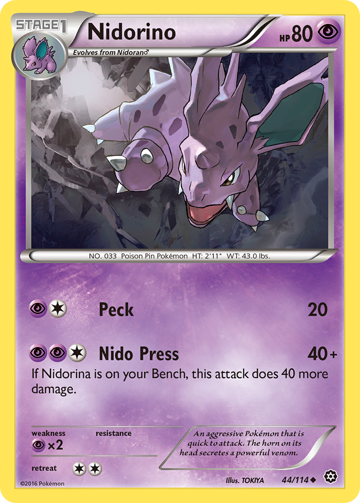 Nidorino (44/114) [XY: Steam Siege] | Tabernacle Games